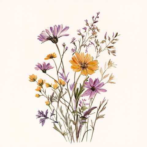 Gräser · bunte Blüten (4A) Bild: Gräser · bunte Blüten (4A)