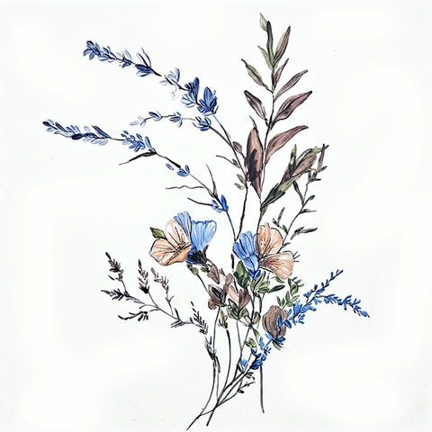 Gräser · blaue Blüten (1D) Bild: Gräser · blaue Blüten (1D)