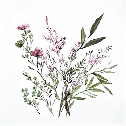 Gräser · lila Blüten (2D) Bild: Gräser · lila Blüten (2D)